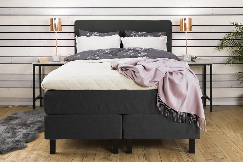 Princess kontinentalseng 120x200cm - Grå - Møbler - Senge - Kontinentalsenge