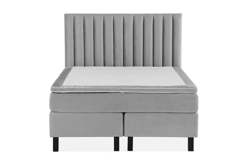 Princess Kontinentalseng 120x200cm - Lysegrå/Velour - Møbler - Senge - Kontinentalsenge