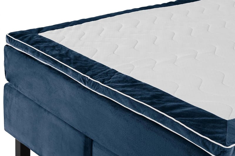 Princess Kontinentalseng 120x200cm - Mørkeblå/Velour - Møbler - Senge - Kontinentalsenge