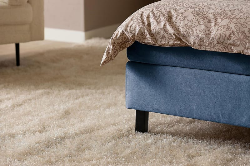 Princess Kontinentalseng 120x200cm - Mørkeblå/Velour - Møbler - Senge - Kontinentalsenge