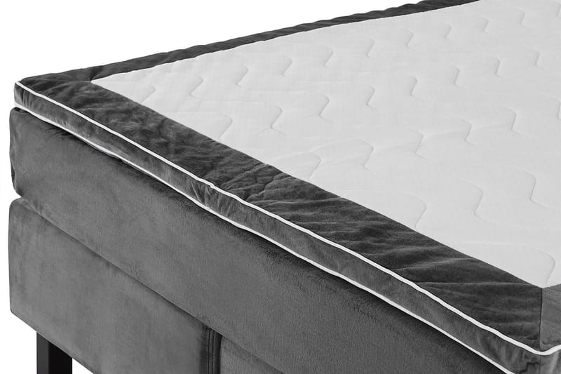 Princess Kontinentalseng 120x200cm - Mørkegrå/Velour - Møbler - Senge - Kontinentalsenge