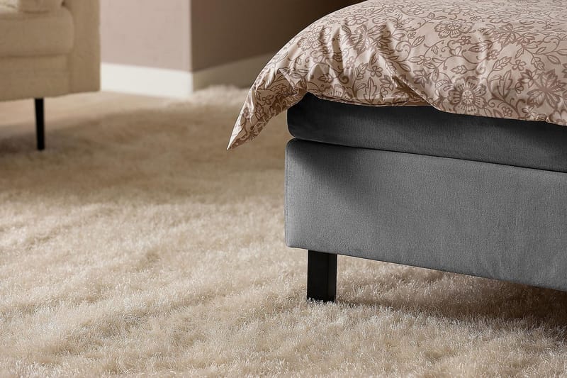 Princess Kontinentalseng 120x200cm - Mørkegrå/Velour - Møbler - Senge - Kontinentalsenge