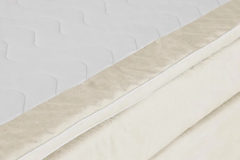 Princess Kontinentalseng 140x200cm - Beige/Velour - Møbler - Senge - Kontinentalsenge