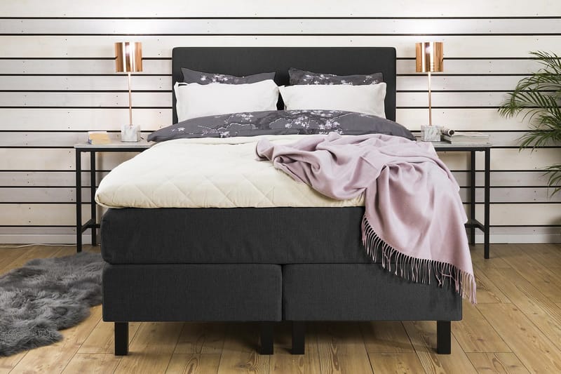 Princess kontinentalseng 140x200cm - Grå - Møbler - Senge - Kontinentalsenge