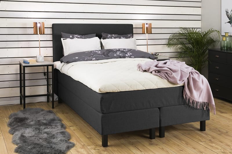 Princess kontinentalseng 140x200cm - Grå - Møbler - Senge - Kontinentalsenge