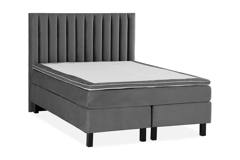 Princess Kontinentalseng 140x200cm - Mørkegrå/Velour - Møbler - Senge - Kontinentalsenge