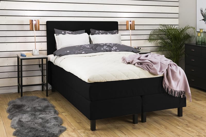 Princess kontinentalseng 140x200cm - Sort - Møbler - Senge - Kontinentalsenge