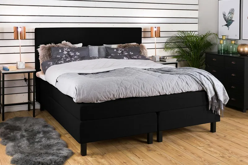 Princess Kontinentalseng 160x200 - sort - Møbler - Senge - Kontinentalsenge