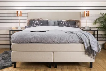 Princess kontinentalseng 160x200cm - Beige - Møbler - Senge - Kontinentalsenge
