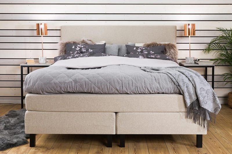 Princess kontinentalseng 160x200cm - Beige - Møbler - Senge - Kontinentalsenge