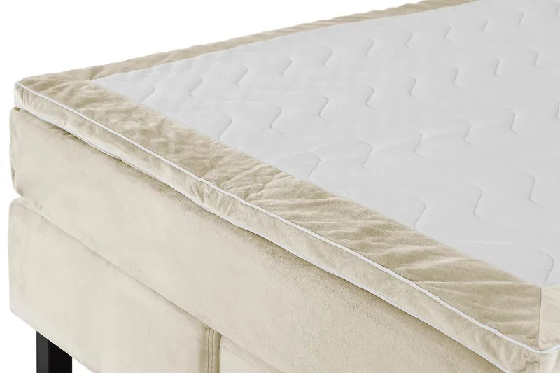 Princess Kontinentalseng 160x200cm - Beige/Velour - Møbler - Senge - Kontinentalsenge