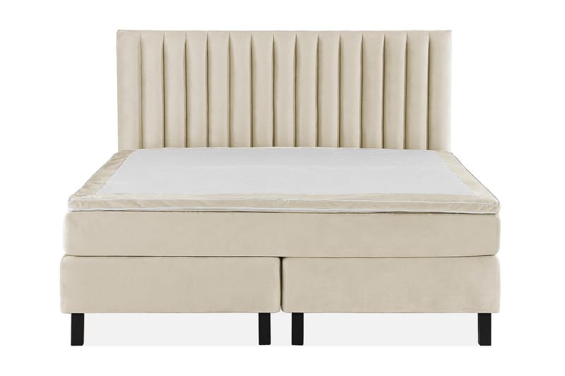 Princess Kontinentalseng 160x200cm - Beige/Velour - Møbler - Senge - Kontinentalsenge