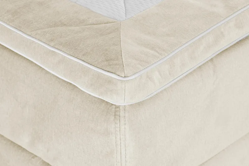 Princess Kontinentalseng 160x200cm - Beige/Velour - Møbler - Senge - Kontinentalsenge