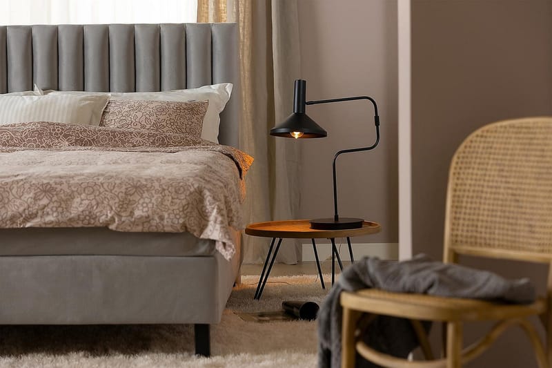 Princess Kontinentalseng 180x200cm - Lysegrå/Velour - Møbler - Senge - Kontinentalsenge