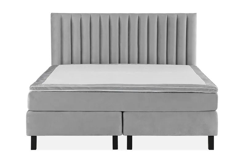 Princess Kontinentalseng 180x200cm - Lysegrå/Velour - Møbler - Senge - Kontinentalsenge