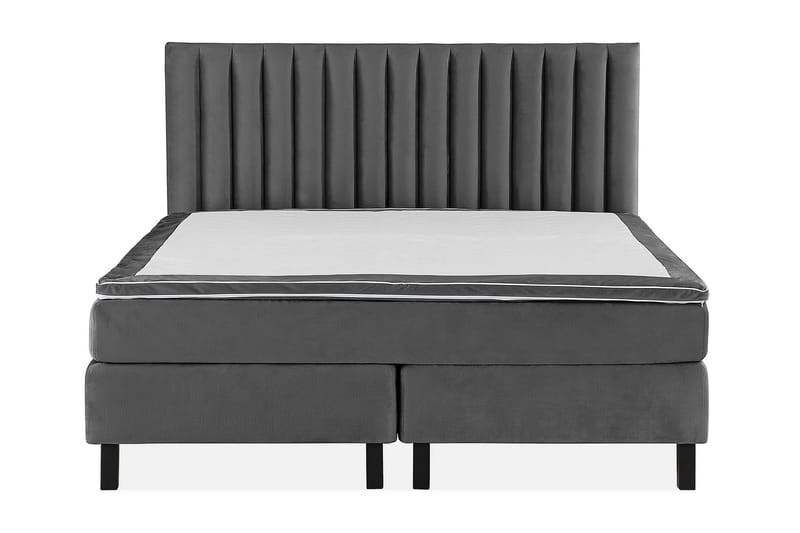 Princess Kontinentalseng 180x200cm, Mørkegrå/Velour