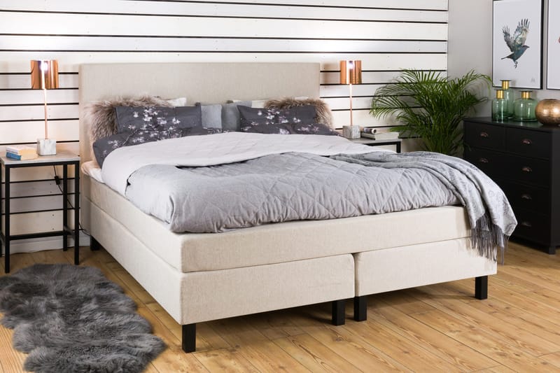 Princess sengepakke 180x200 - Beige - Møbler - Senge - Kontinentalsenge