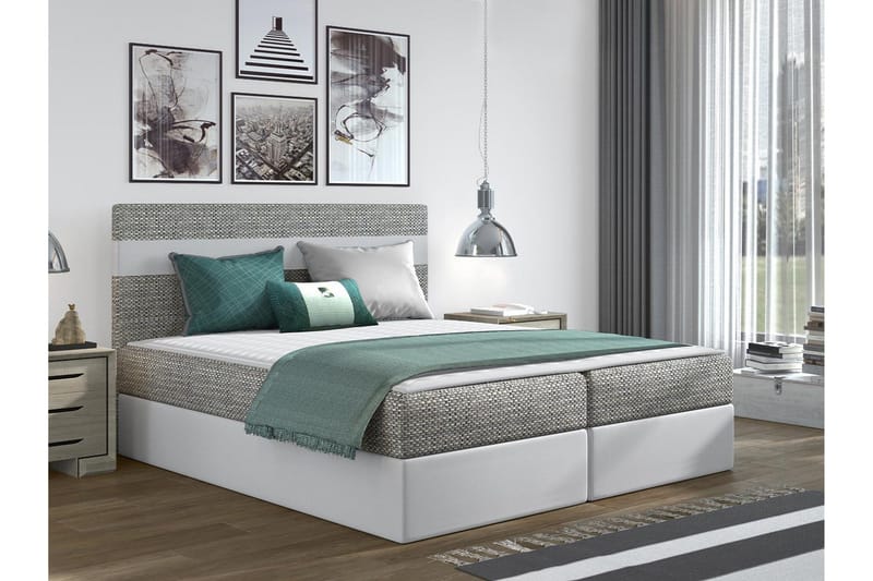 Puente Kontinentalseng 180x200 cm - Hvid - Møbler - Senge - Kontinentalsenge