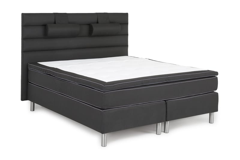 Queen Kontinentalseng Komplet - 180x200 Sort - Møbler - Senge - Kontinentalsenge