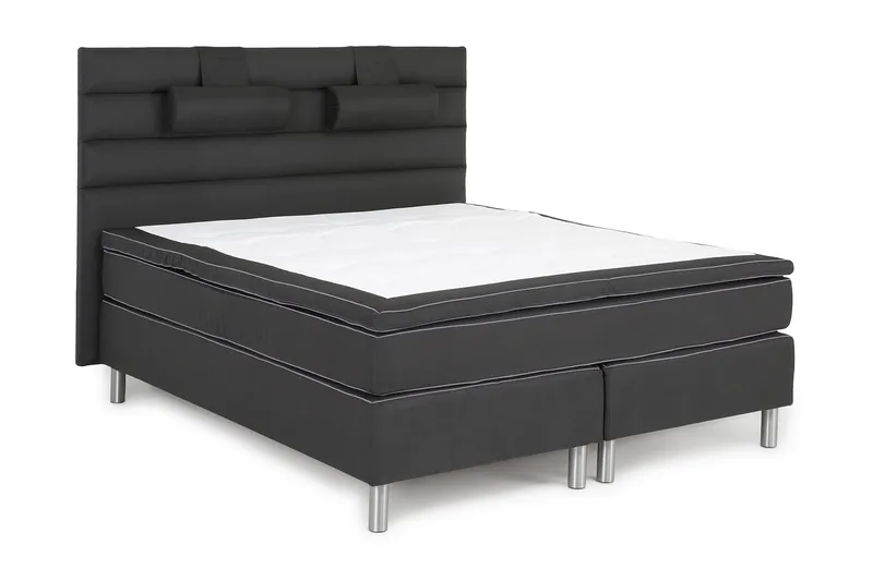 Queen Kontinentalseng Komplet - 180x200 Sort - Møbler - Senge - Kontinentalsenge