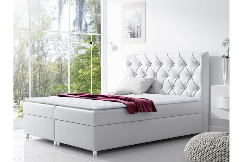 Roma Sengepakke 120x200 cm - Hvid - Komplet sengepakke - Kontinentalsenge