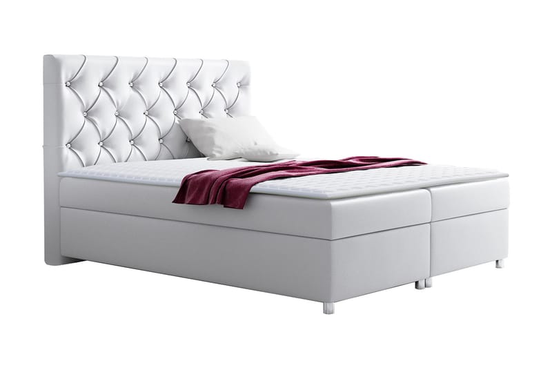 Roma Sengepakke 200x200 cm - Hvid - Komplet sengepakke - Kontinentalsenge
