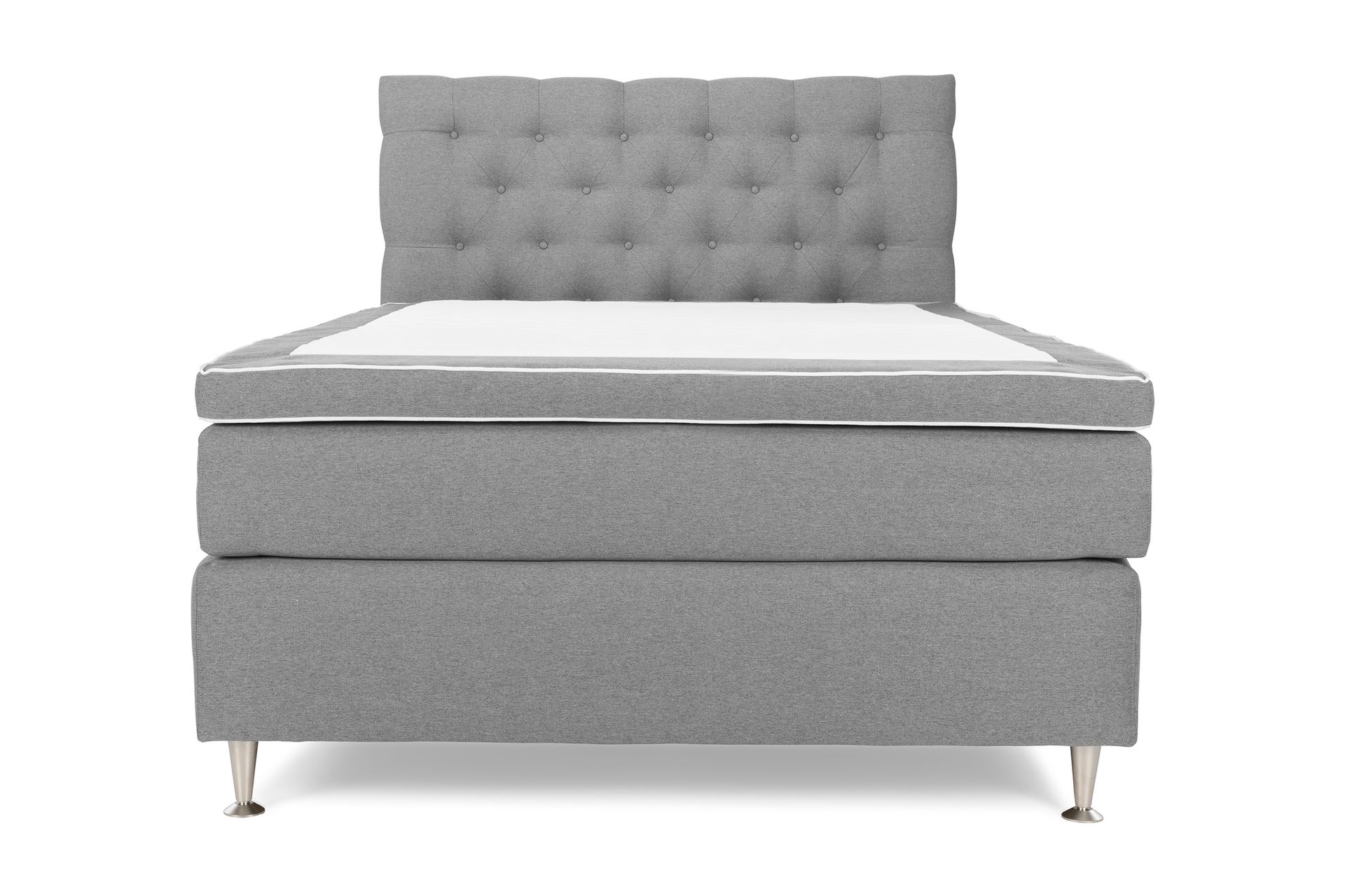 Royal King Size Komplet Sengepakke 140x200 - Lysegrå - Møbler - Senge - Kontinentalsenge