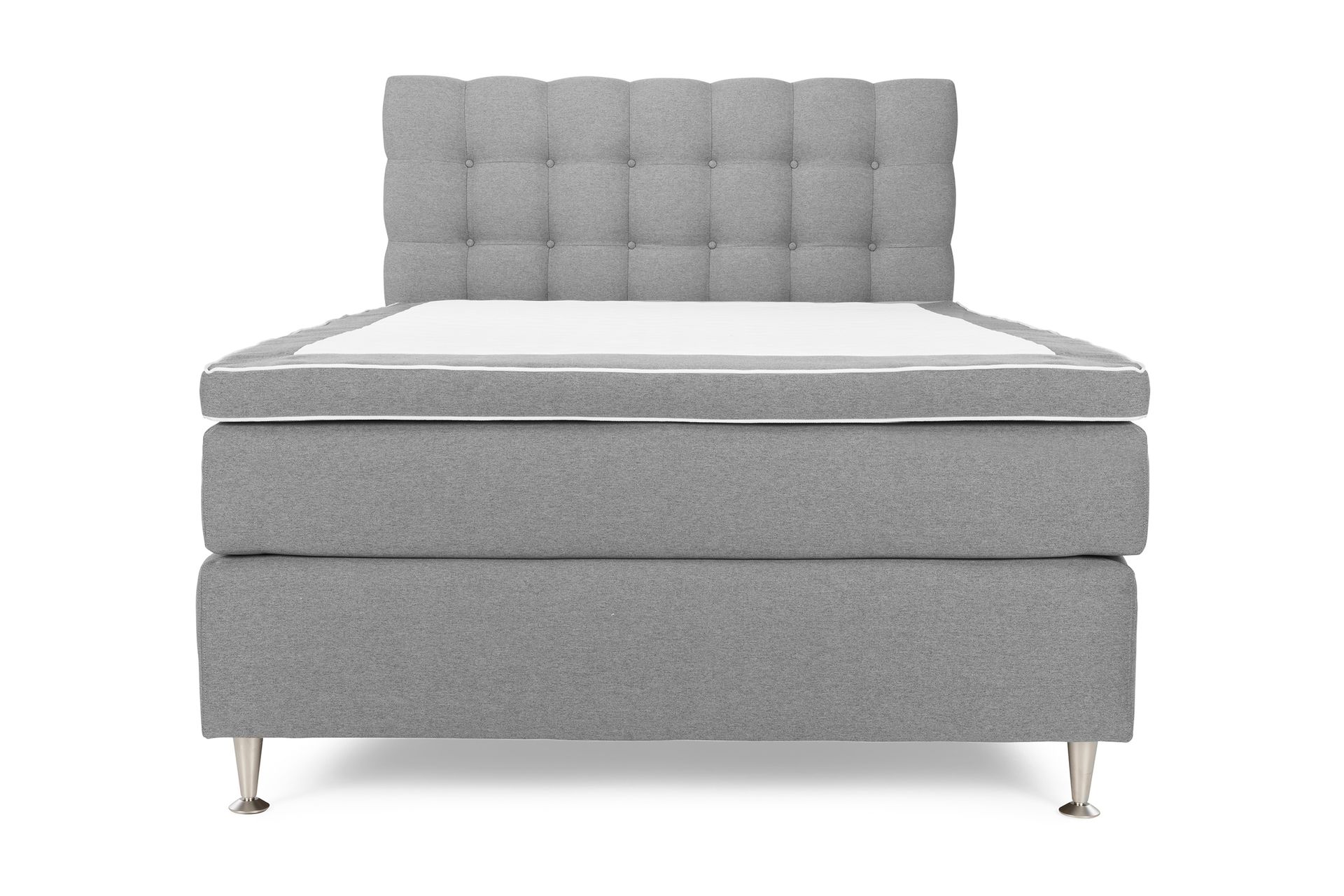 Royal King Size Komplet Sengepakke 140x200 - Lysegrå - Møbler - Senge - Komplet sengepakke
