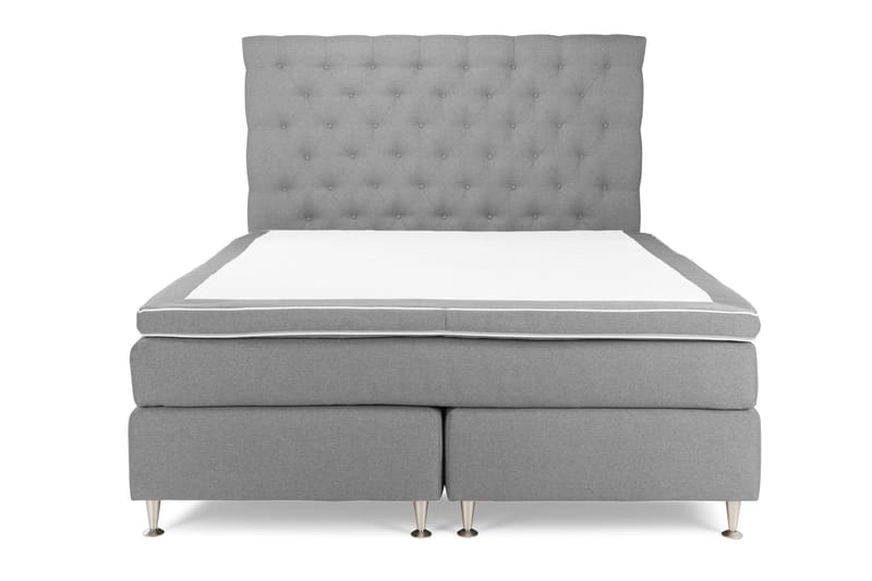 Royal King Size Komplet Sengepakke 180x200 - Lysegrå - Møbler - Senge - Komplet sengepakke