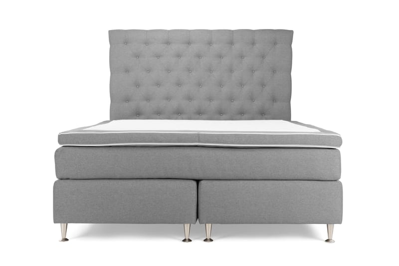 Royal King Size Komplet Sengepakke 180x200 - Lysegrå - Møbler - Senge - Komplet sengepakke