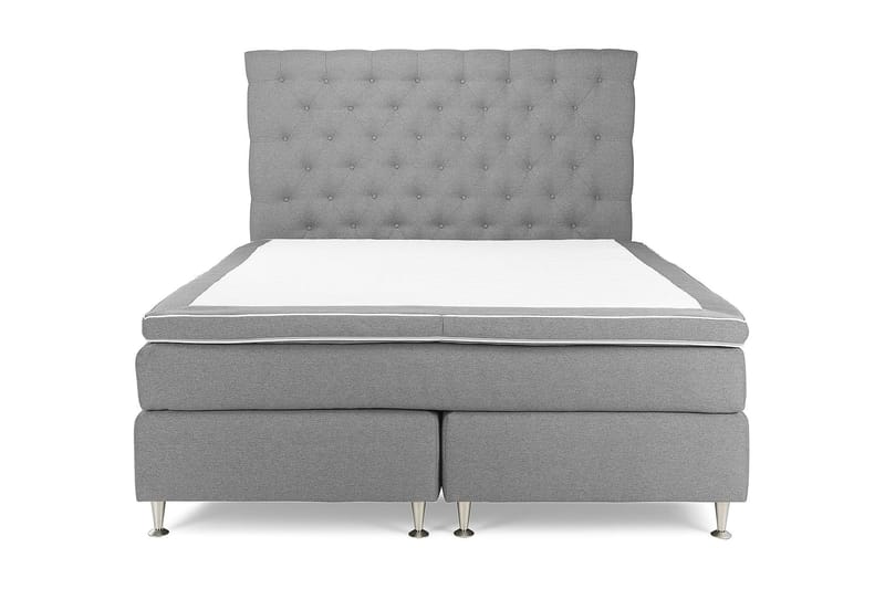 Royal King Size Kontinentalseng 180x200 cm - Lysegrå - Møbler - Senge - Komplet sengepakke