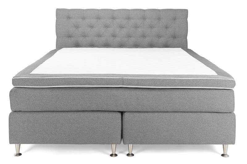 Royal King Size Kontinentalseng 180x200 cm - Lysegrå - Møbler - Senge - Komplet sengepakke
