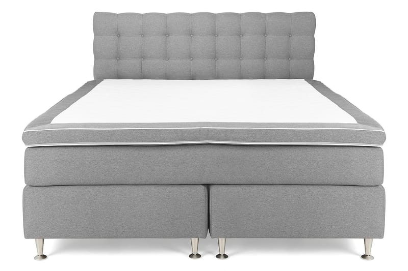 Royal King Size Kontinentalseng 180x200 cm - Lysegrå - Møbler - Senge - Komplet sengepakke
