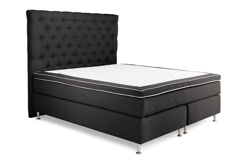 Royal King Size Kontinentalseng 180x200 cm - Mørkegrå - Møbler - Senge - Komplet sengepakke