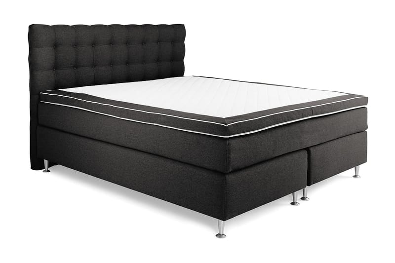 Royal King Size Kontinentalseng 180x200 cm - Mørkegrå - Møbler - Senge - Komplet sengepakke