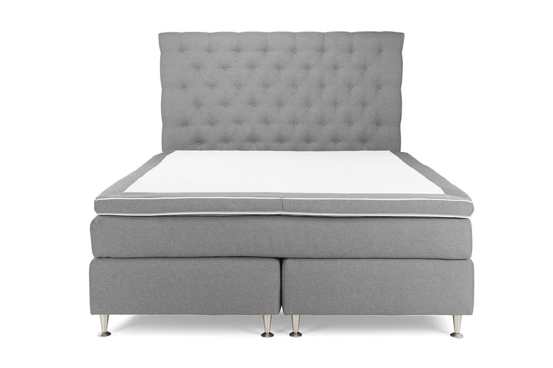 Royal King Size Kontinentalseng - Lysegrå - Møbler - Senge - Komplet sengepakke