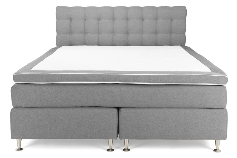 Royal King Size Kontinentalseng - Lysegrå - Møbler - Senge - Komplet sengepakke
