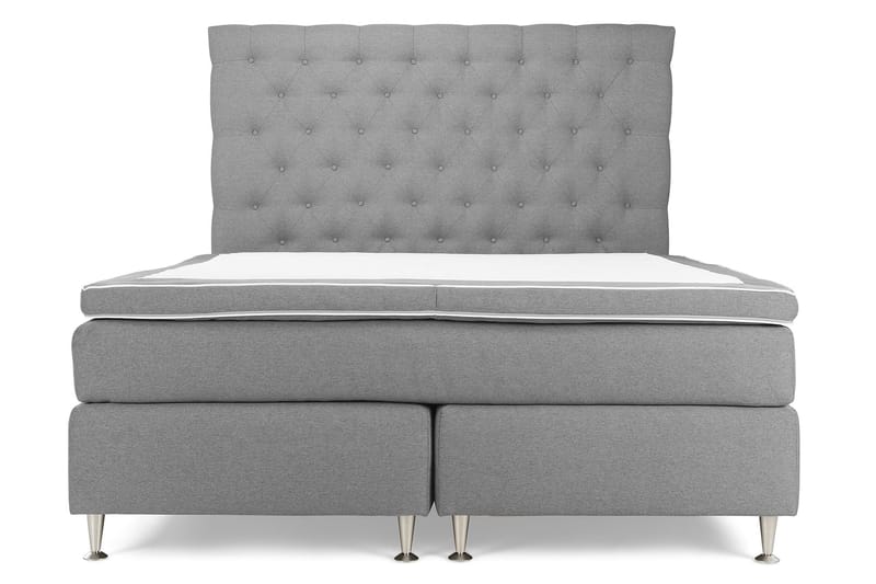 Royal King Size Kontinentalseng - Lysegrå - Møbler - Senge - Komplet sengepakke