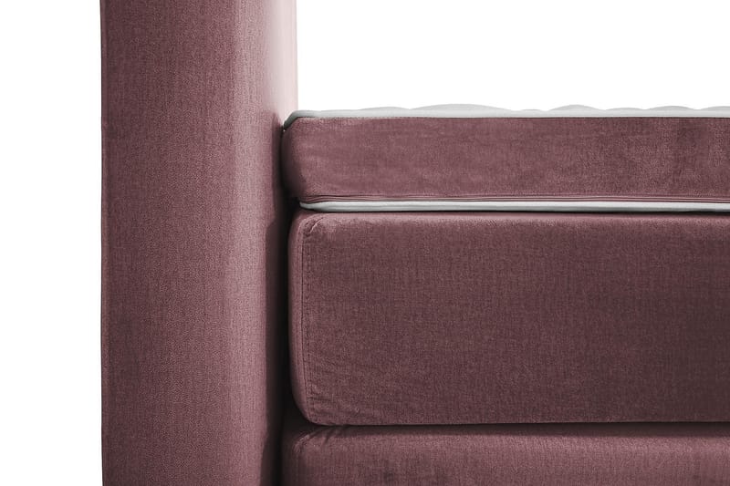 Royal Velvet Komplet Sengepakke 160x200 - Lyserød med Høje Sølvben - Komplet sengepakke - Kontinentalsenge - Dobbeltsenge