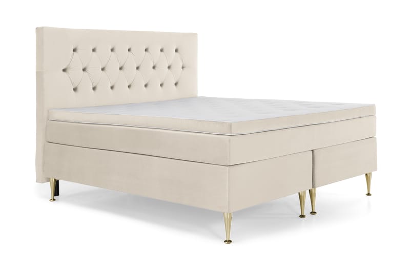 Royal Velvet Komplet Sengepakke Kontinentalseng 180x200 cm - Beige / Fløjl - Møbler - Senge - Kontinentalsenge