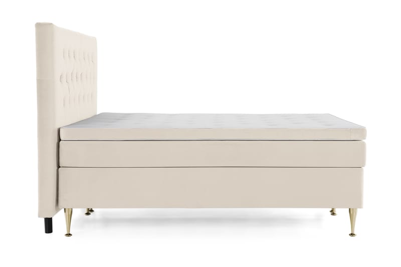Royal Velvet Komplet Sengepakke Kontinentalseng 180x200 cm - Beige / Fløjl - Møbler - Senge - Kontinentalsenge