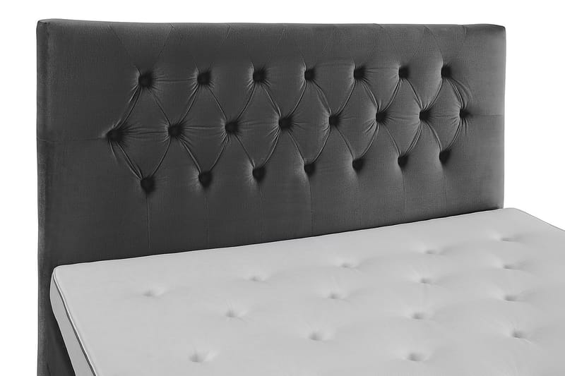 Royal Velvet Komplet Sengepakke Kontinentalseng 180x200 cm - Mørkegrå / Fløjl - Møbler - Senge - Kontinentalsenge