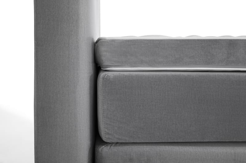 Royal Velvet Komplett Sengpakke 160x200 cm - Lysegrå med Lave Guldben - Møbler - Senge - Kontinentalsenge