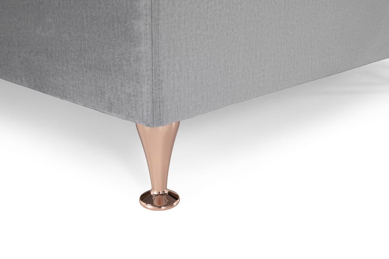 Royal Velvet Komplett Sengpakke 160x200 cm - Lysegrå med Lave Rosében - Møbler - Senge - Komplet sengepakke