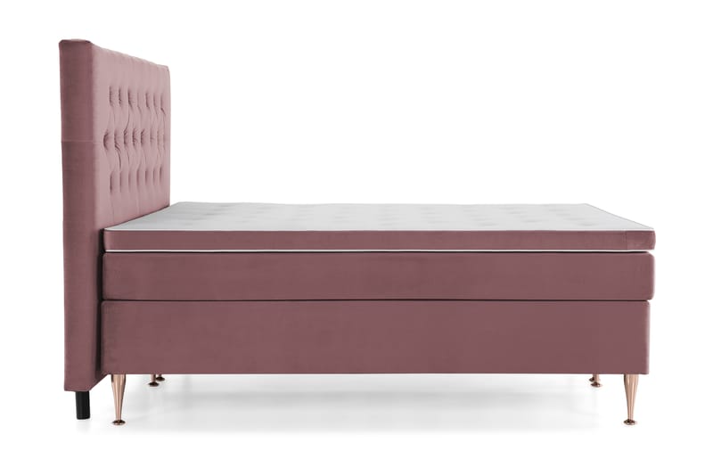 Royal Velvet Komplett Sengpakke 160x200 cm - Lyserød med Høje Rosében - Møbler - Senge - Komplet sengepakke