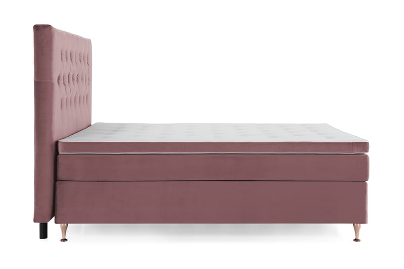 Royal Velvet Komplett Sengpakke 160x200 cm - Lyserød med Lave Rosében - Møbler - Senge - Kontinentalsenge
