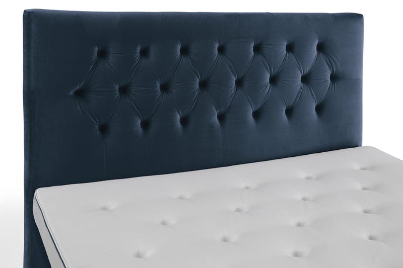 Royal Velvet Komplett Sengpakke 160x200 cm - Mørkeblå med Høje Guldben - Møbler - Senge - Komplet sengepakke