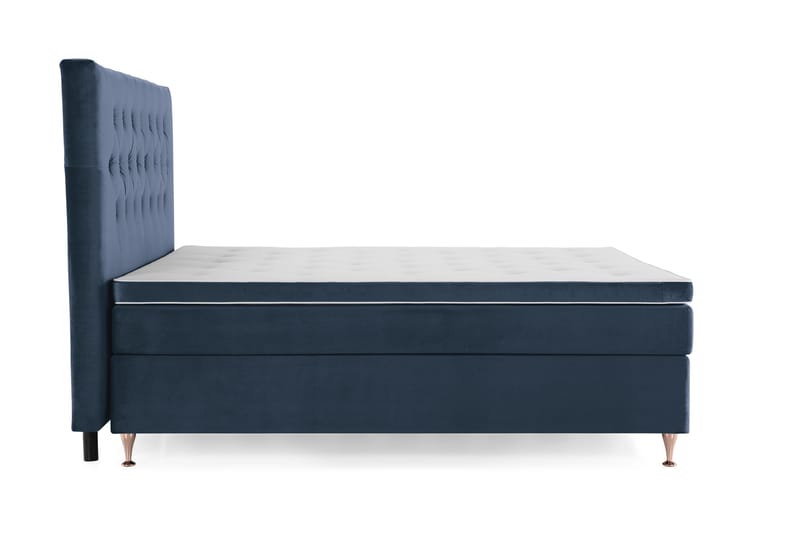 Royal Velvet Komplett Sengpakke 160x200 cm - Mørkeblå med Lave Rosében - Møbler - Senge - Komplet sengepakke