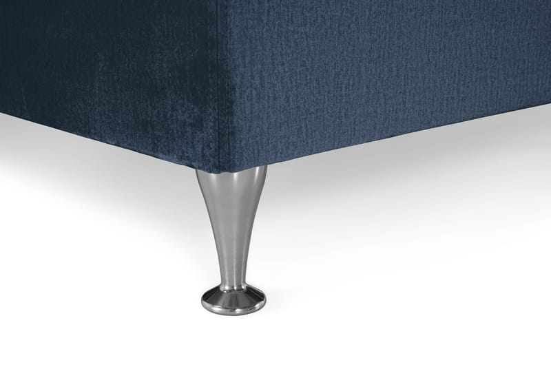 Royal Velvet Komplett Sengpakke 160x200 cm - Mørkeblå med Lave Sølvben - Møbler - Senge - Kontinentalsenge