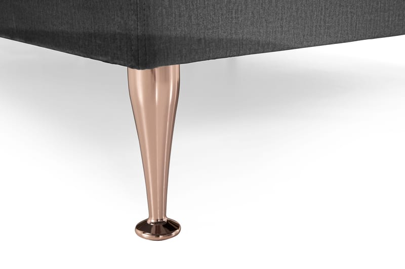 Royal Velvet Komplett Sengpakke 160x200 cm - Mørkegrå med Høje Rosében - Møbler - Senge - Kontinentalsenge